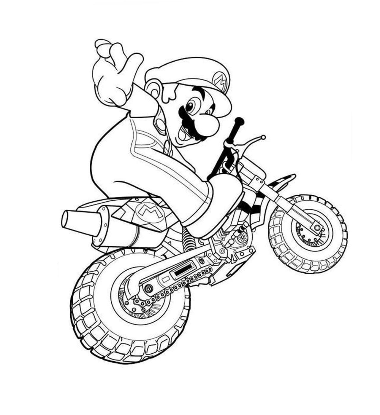 Printable Mario Outline Tegninger til Farvelægning