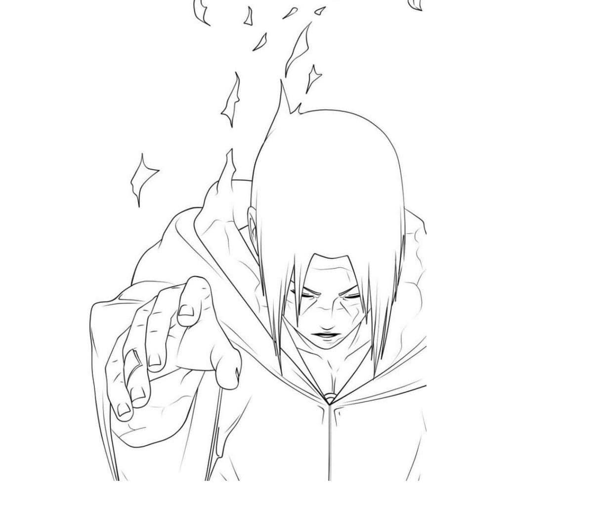 Tired Itachi Tegninger til Farvelægning