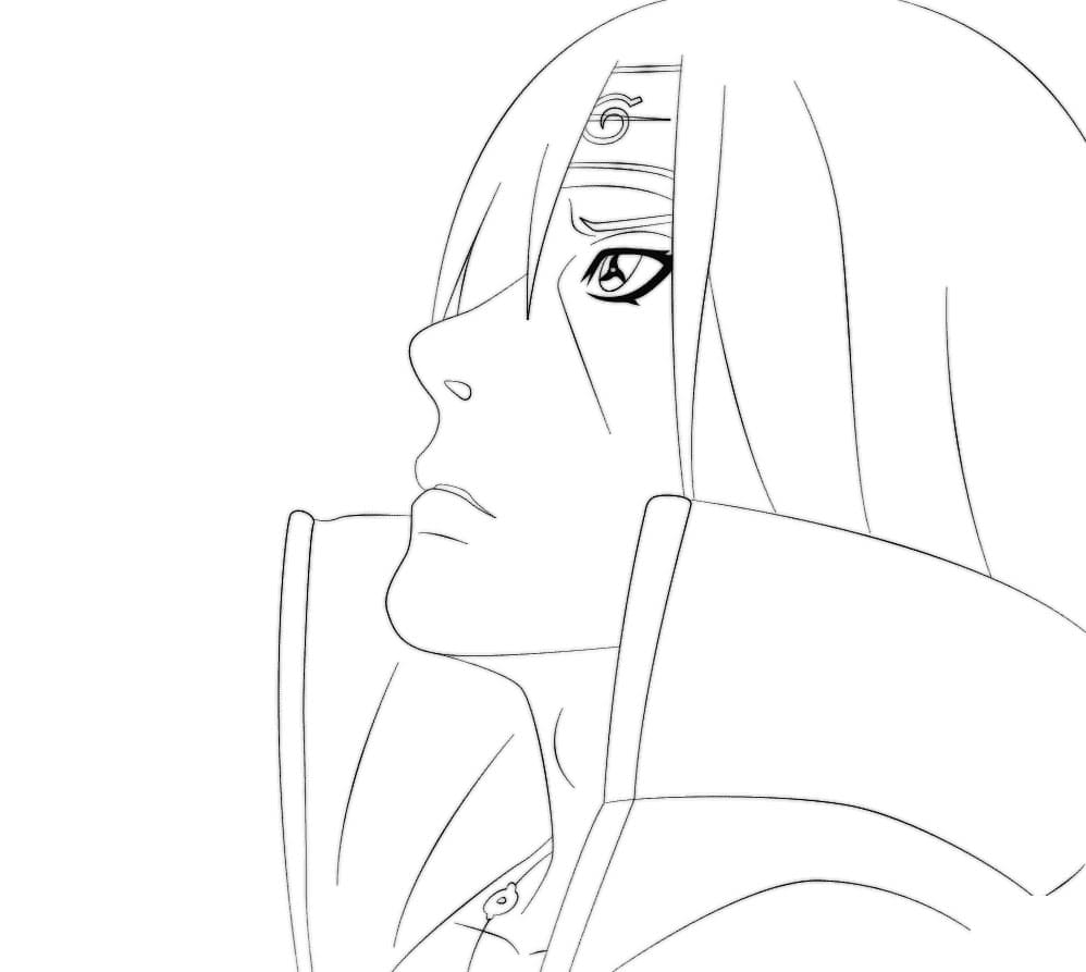 Uchiha Itachi Tegninger til Farvelægning