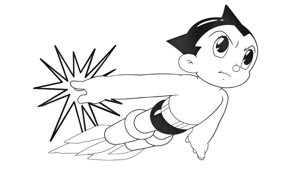 Astro Boy billede gratis Tegninger til Farvelægning