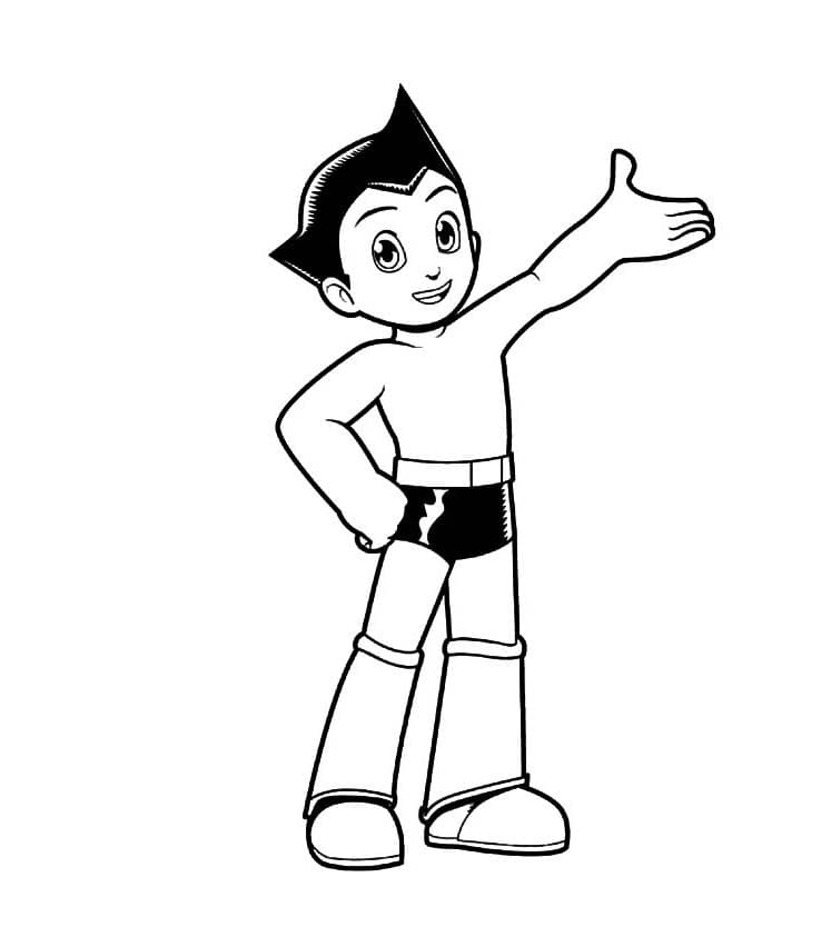 Astro Boy hilsen Tegninger til Farvelægning