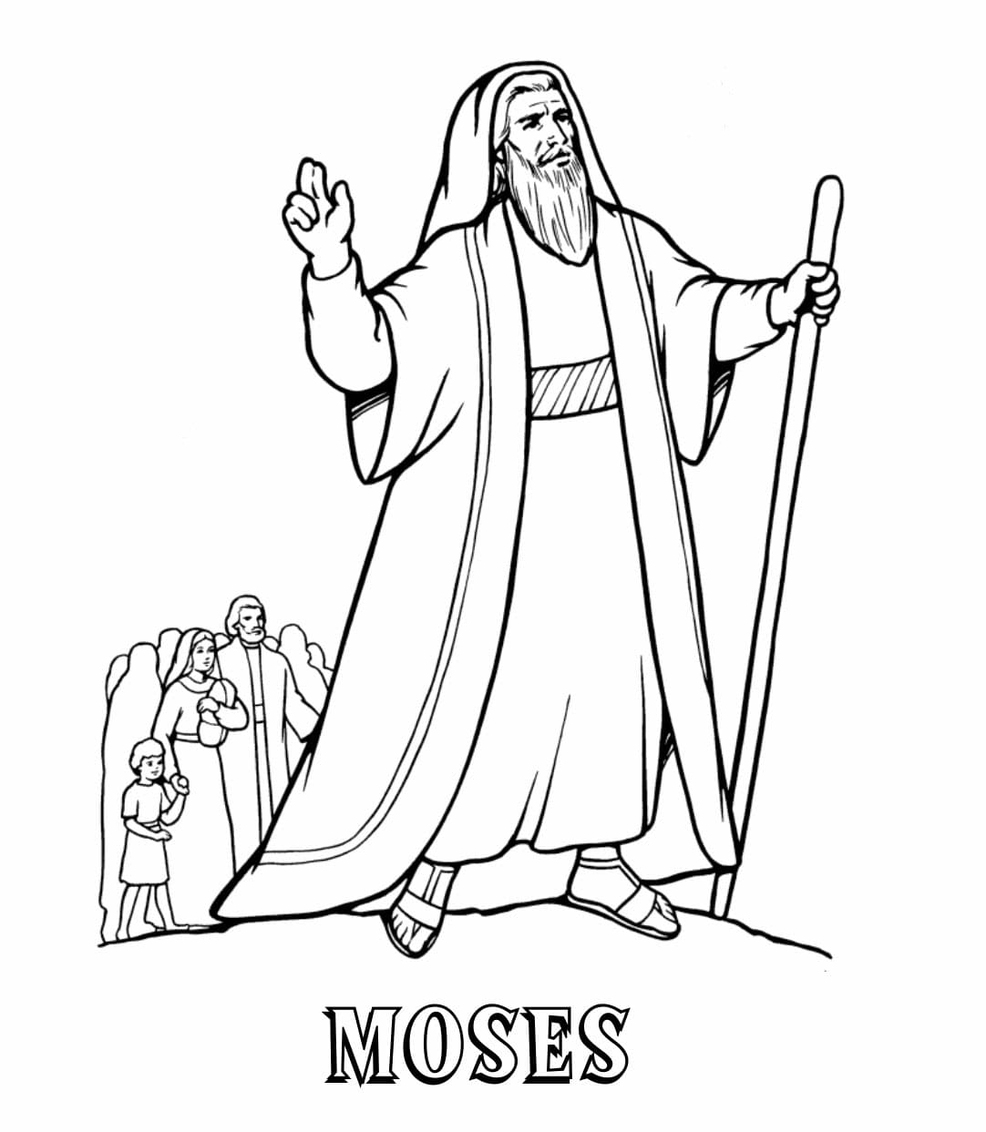Moses Tegninger til Farvelægning