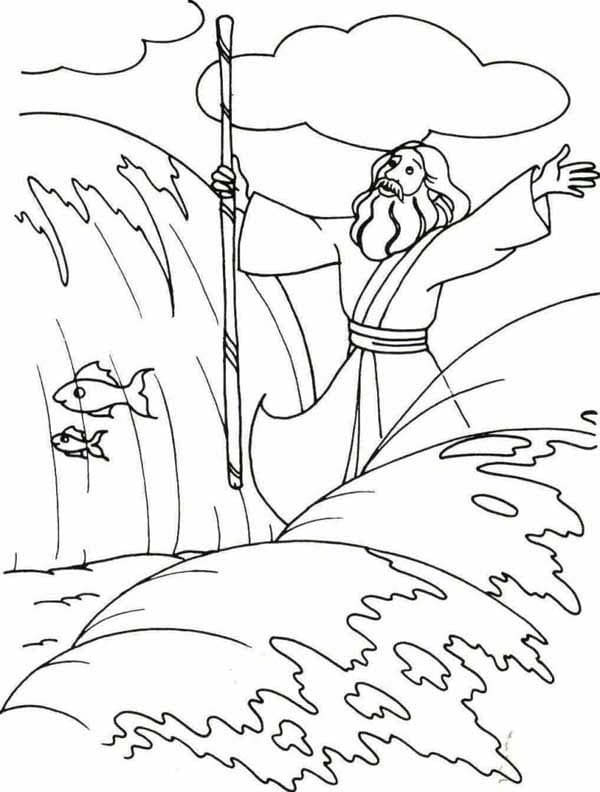 Glad Moses Tegninger til Farvelægning