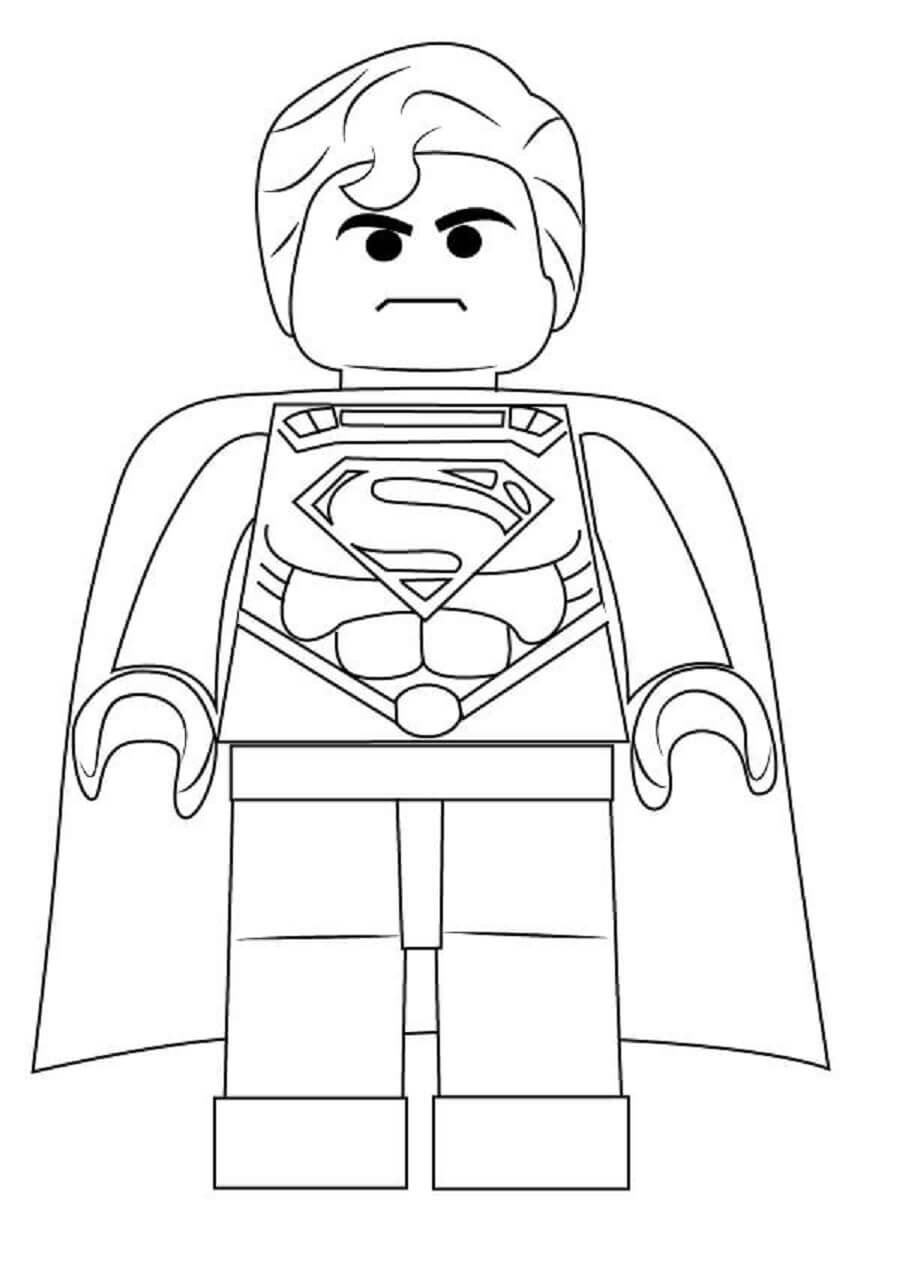 Lego Superman stående Tegninger til Farvelægning