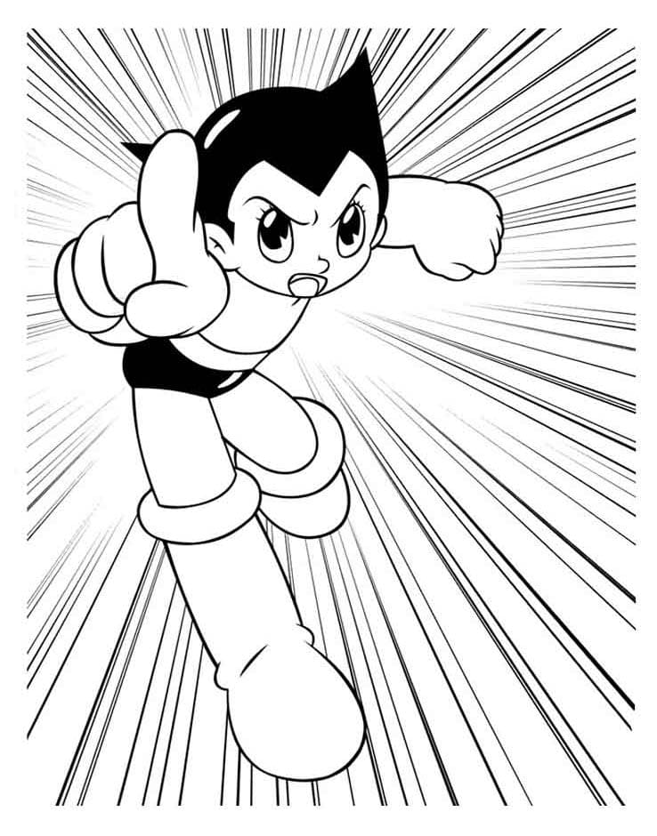 Mod Astro Boy Tegninger til Farvelægning