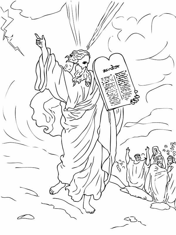Moses Bibelen Tegninger til Farvelægning
