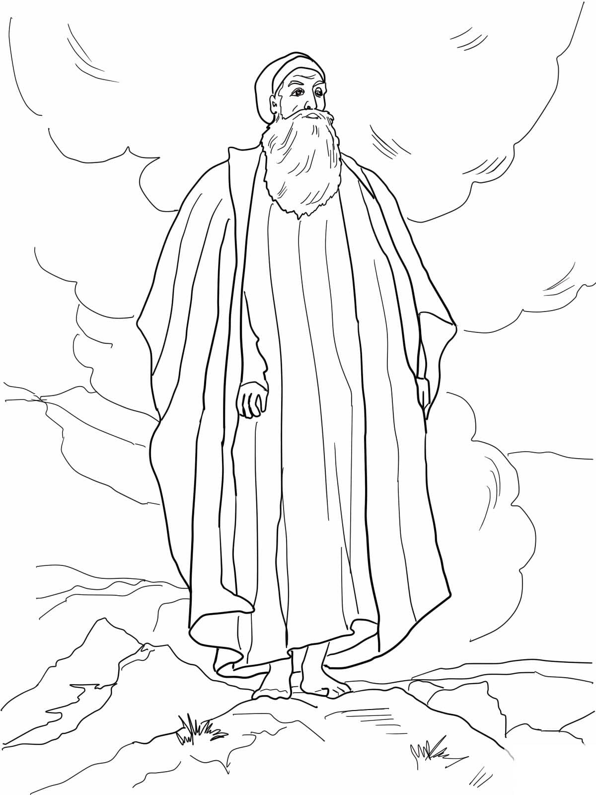 Moses går-billede Tegninger til Farvelægning