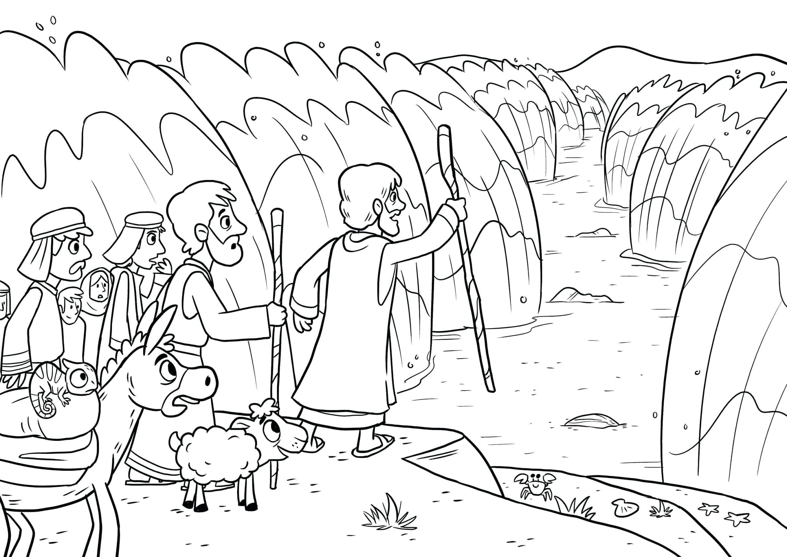 Moses og Folkene Tegninger til Farvelægning