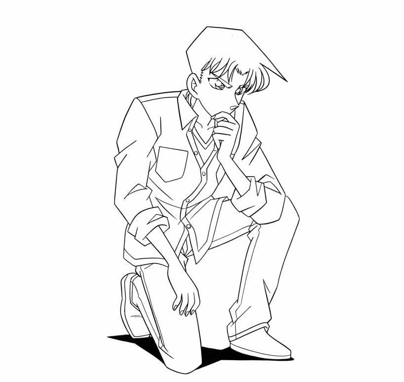 Shinichi i Conan Tegninger til Farvelægning