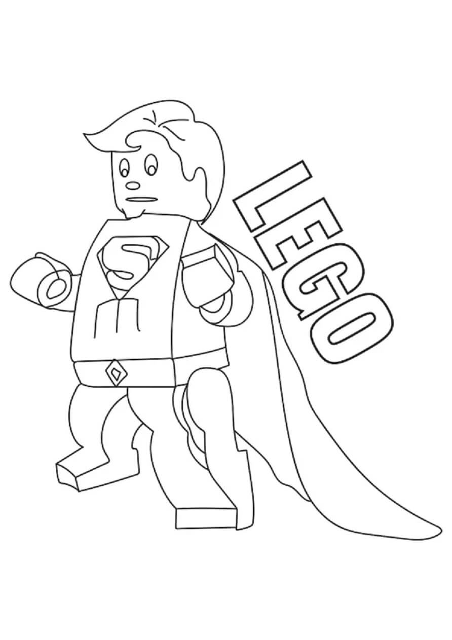 Sjov Superman Lego Tegninger til Farvelægning