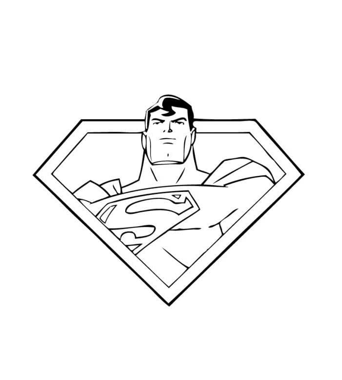 Superman Logo Tegninger til Farvelægning