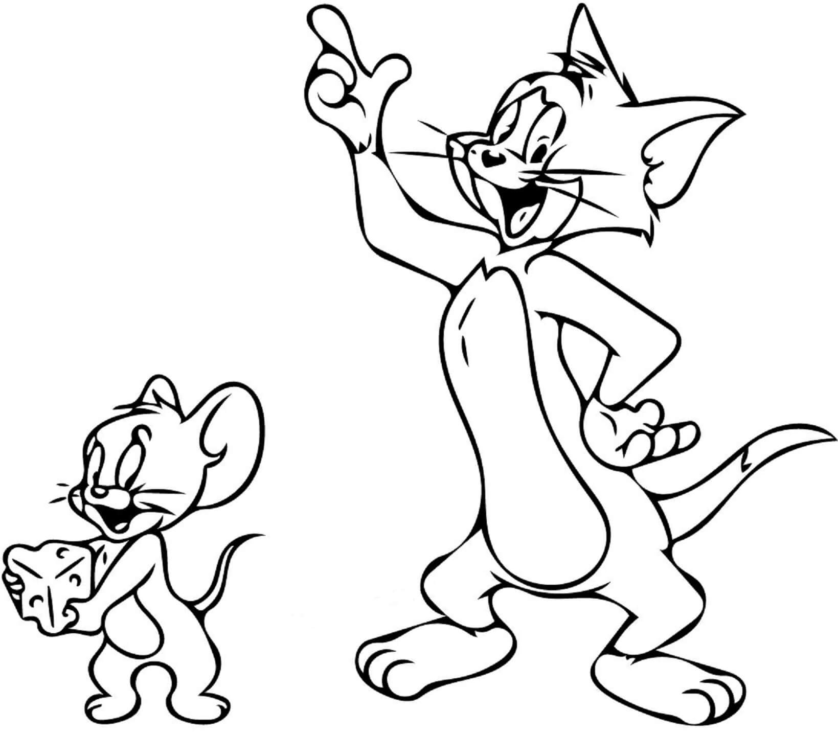 Tegning Tom og Jerry Tegninger til Farvelægning