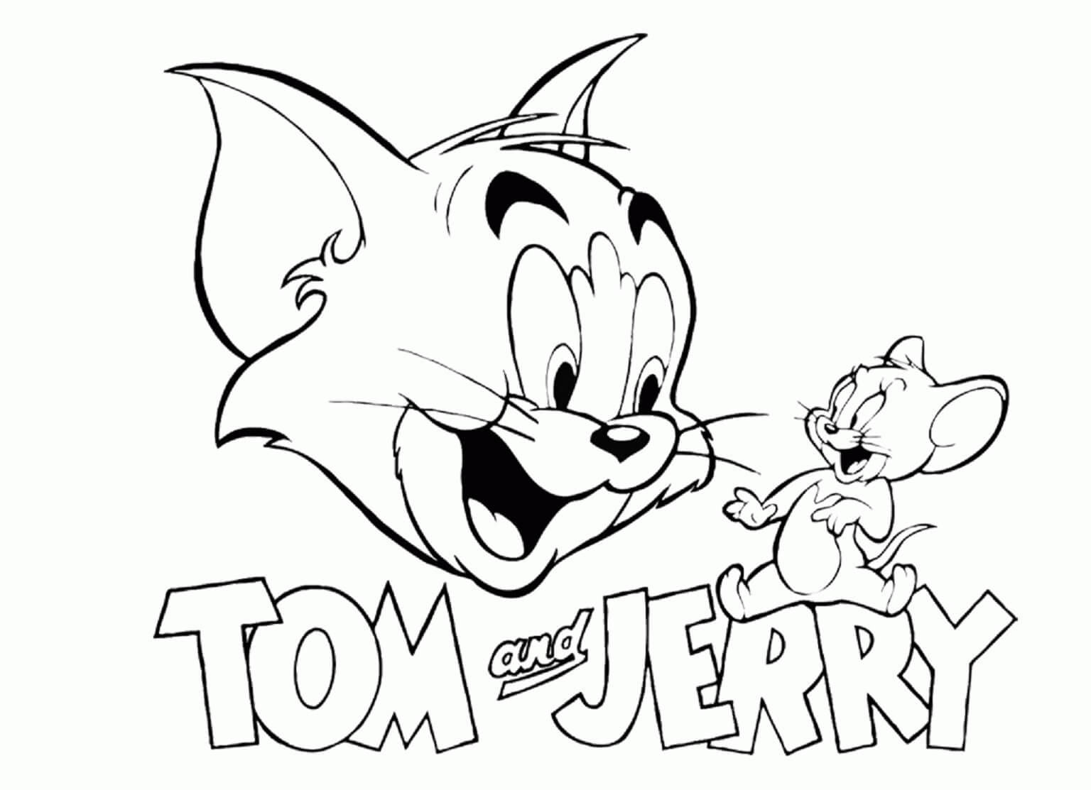 Tom og Jerry logo Tegninger til Farvelægning