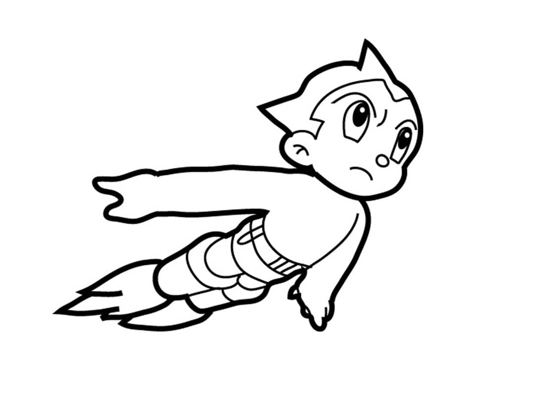 Udskrivbart Astro Boy-billede Tegninger til Farvelægning