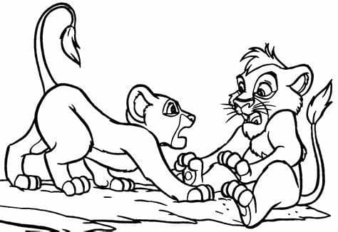 Free Simba Tegninger til Farvelægning