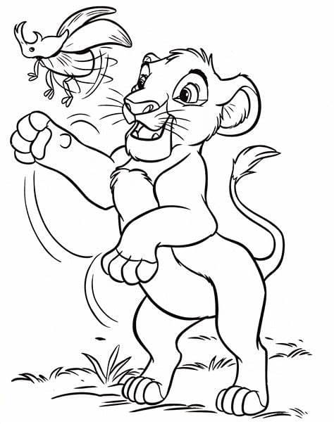 Happy Simba Tegninger til Farvelægning