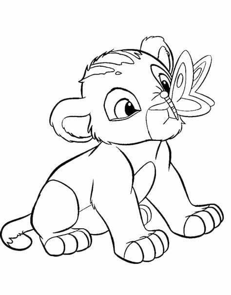 Simba Image Tegninger til Farvelægning