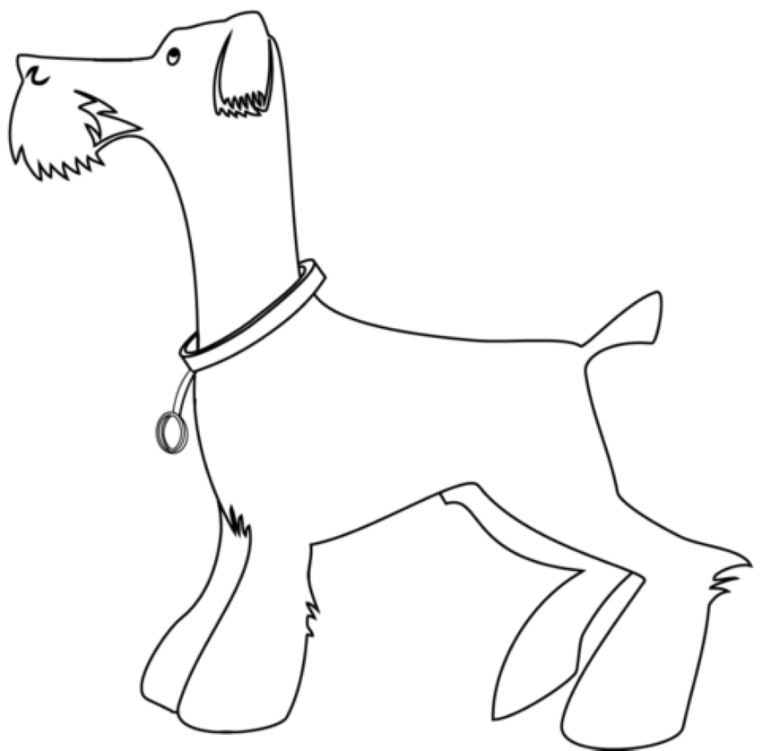 Airedale Terrier Tegninger til Farvelægning