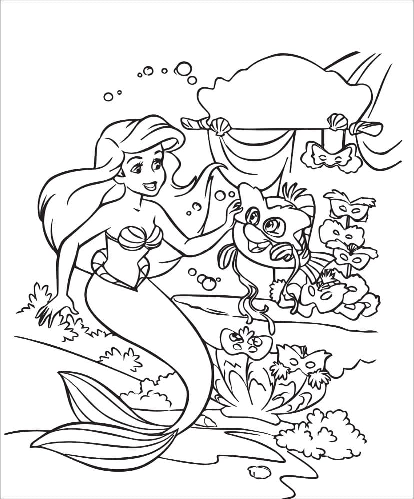Ariel til festen Tegninger til Farvelægning