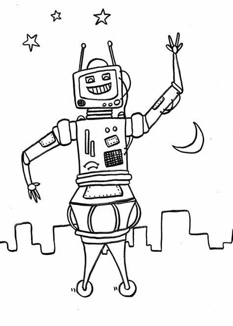 Avanceret robot Tegninger til Farvelægning