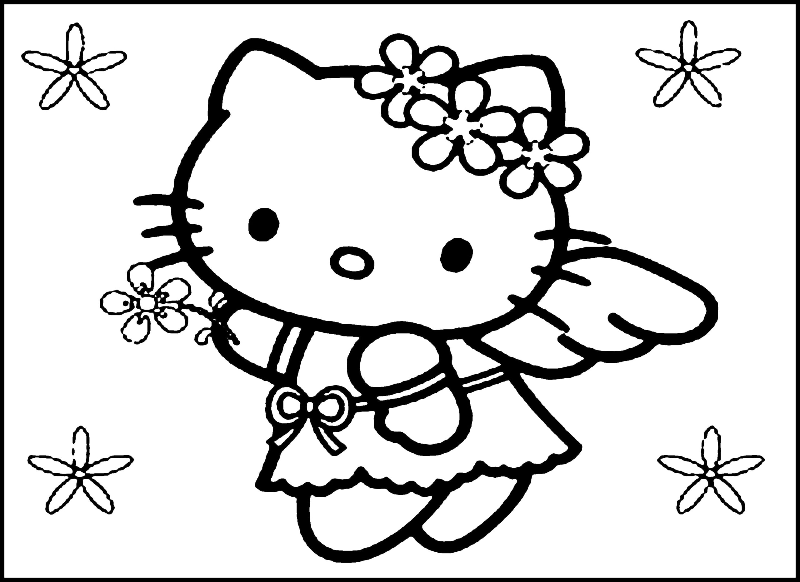 Engel Hello Kitty Tegninger til Farvelægning