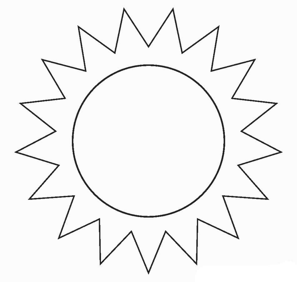 Gratis print sol Tegninger til Farvelægning