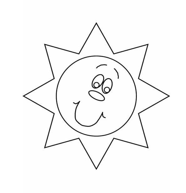 Gratis printbar sol Tegninger til Farvelægning