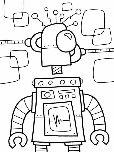 Gratis robot Tegninger til Farvelægning