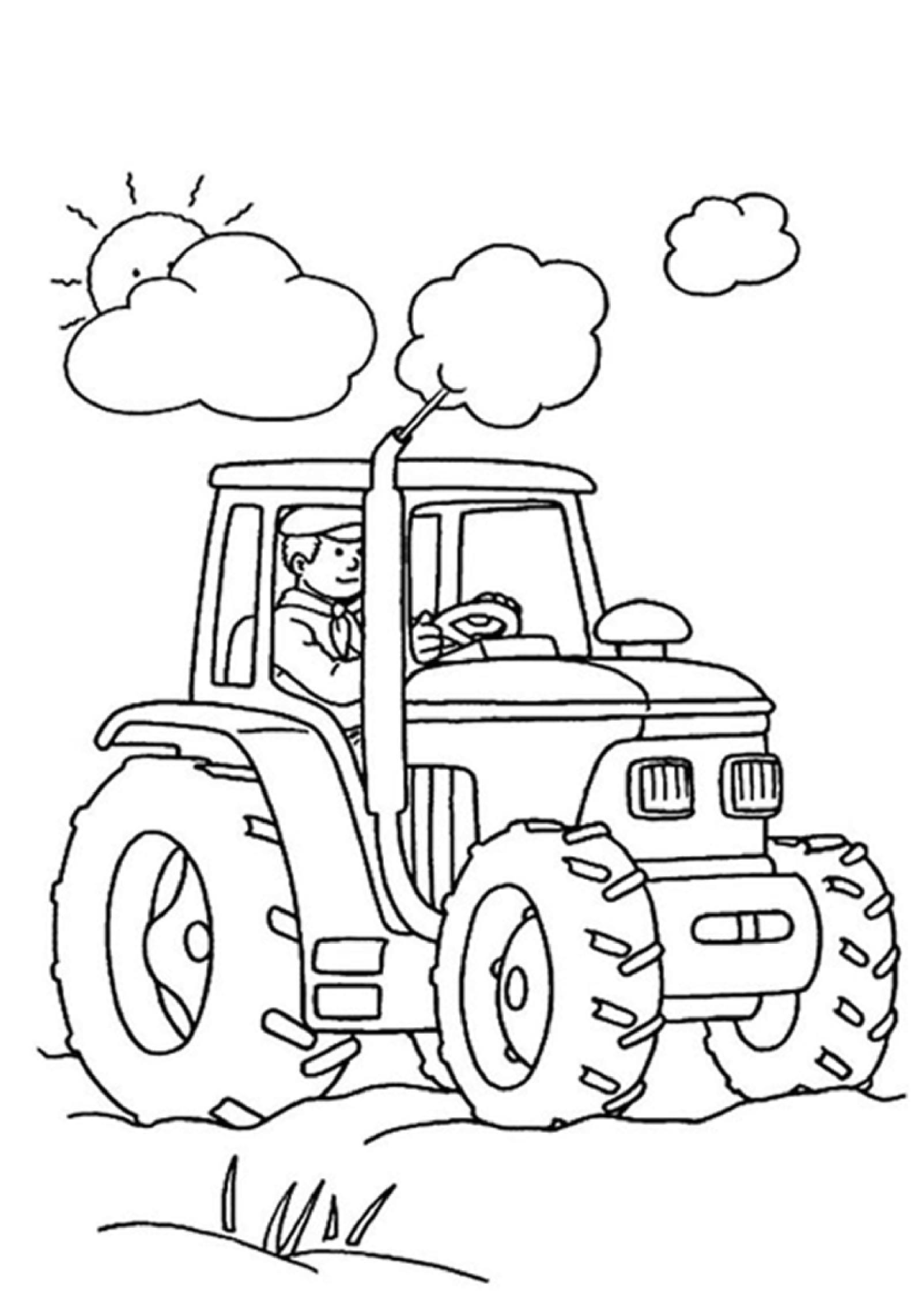 Gratis traktor Tegninger til Farvelægning