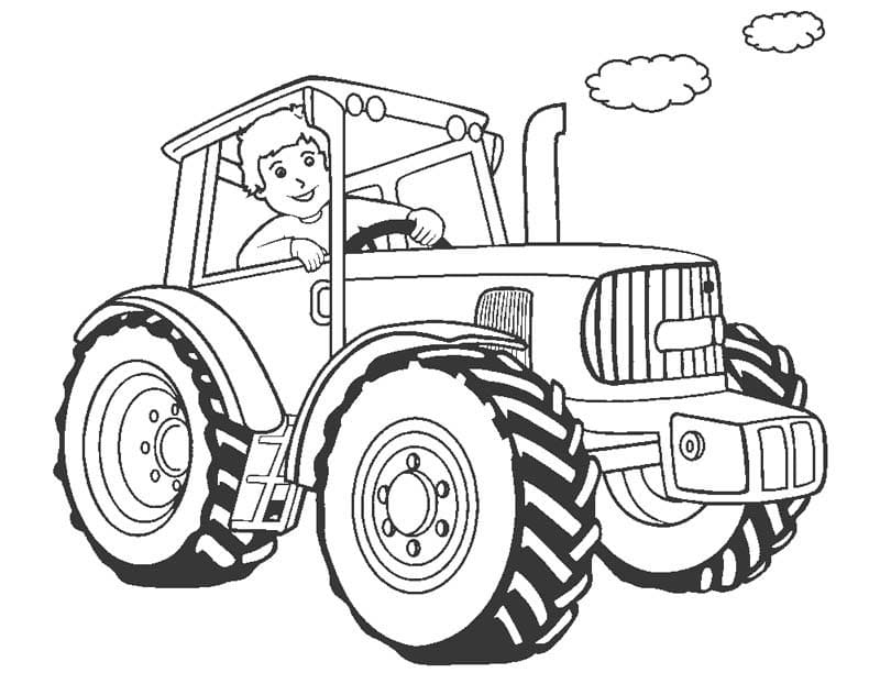 Gratis traktor til børn Tegninger til Farvelægning
