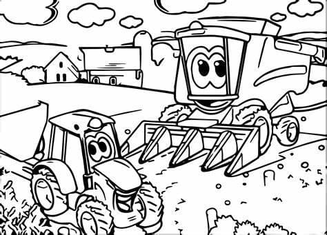 Gratis udskriv traktorbillede Tegninger til Farvelægning