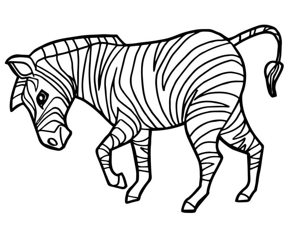 Gratis zebraer Tegninger til Farvelægning