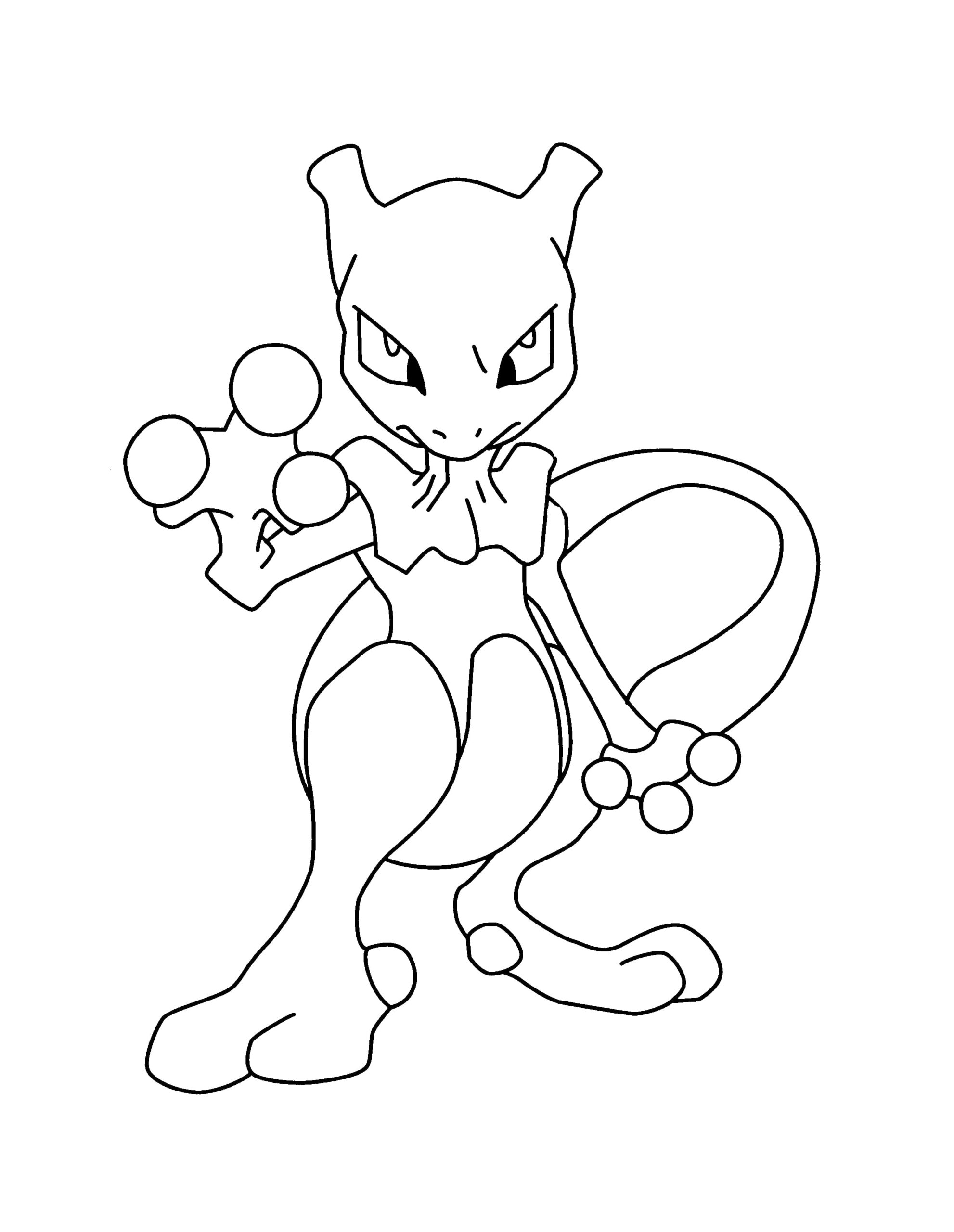 Kækt Mewtwo Tegninger til Farvelægning