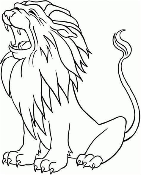 Løve billede Tegninger til Farvelægning