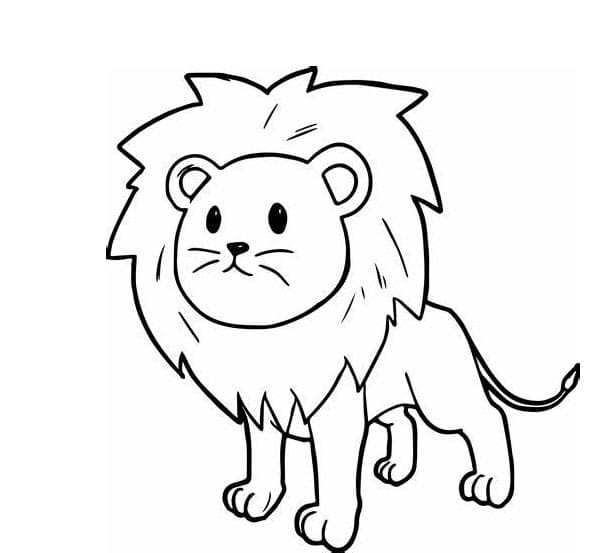 Løve for børn Tegninger til Farvelægning