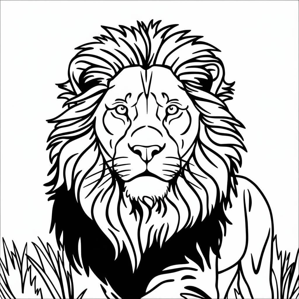 Løve normal Tegninger til Farvelægning