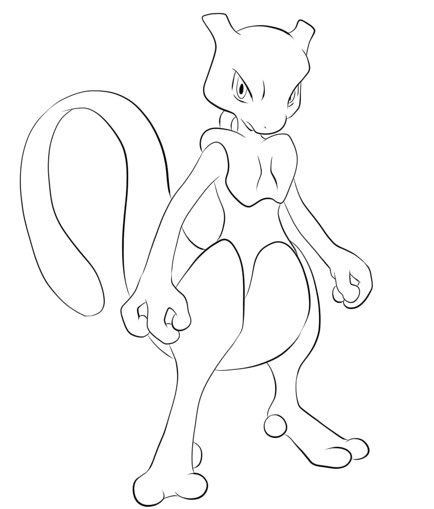 Nem Mewtwo Tegninger til Farvelægning