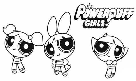 Powerpuff pigernes billede Tegninger til Farvelægning