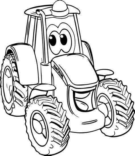 Printbar traktor oversigt Tegninger til Farvelægning