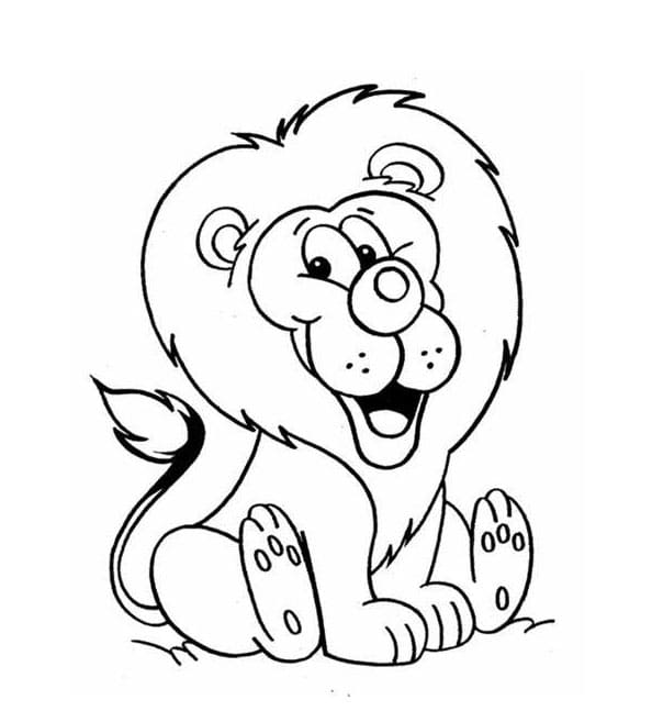 Sødt løve billede Tegninger til Farvelægning