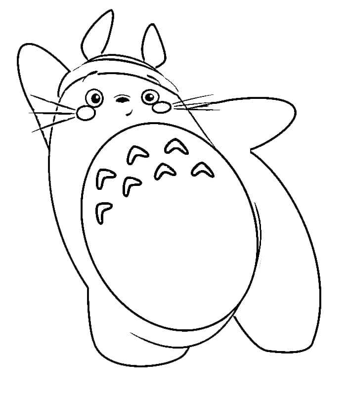 Store fede Totoro Tegninger til Farvelægning