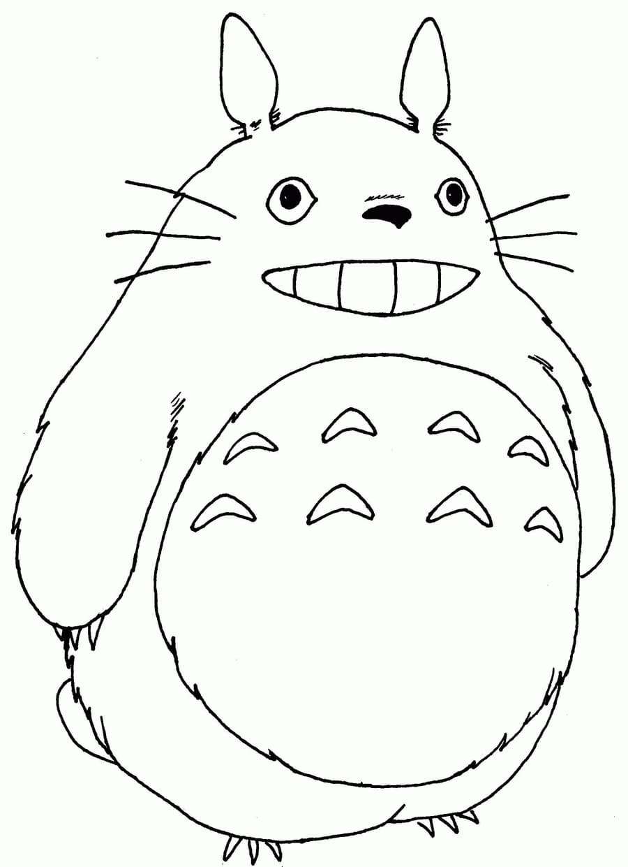 Totoro omrids Tegninger til Farvelægning