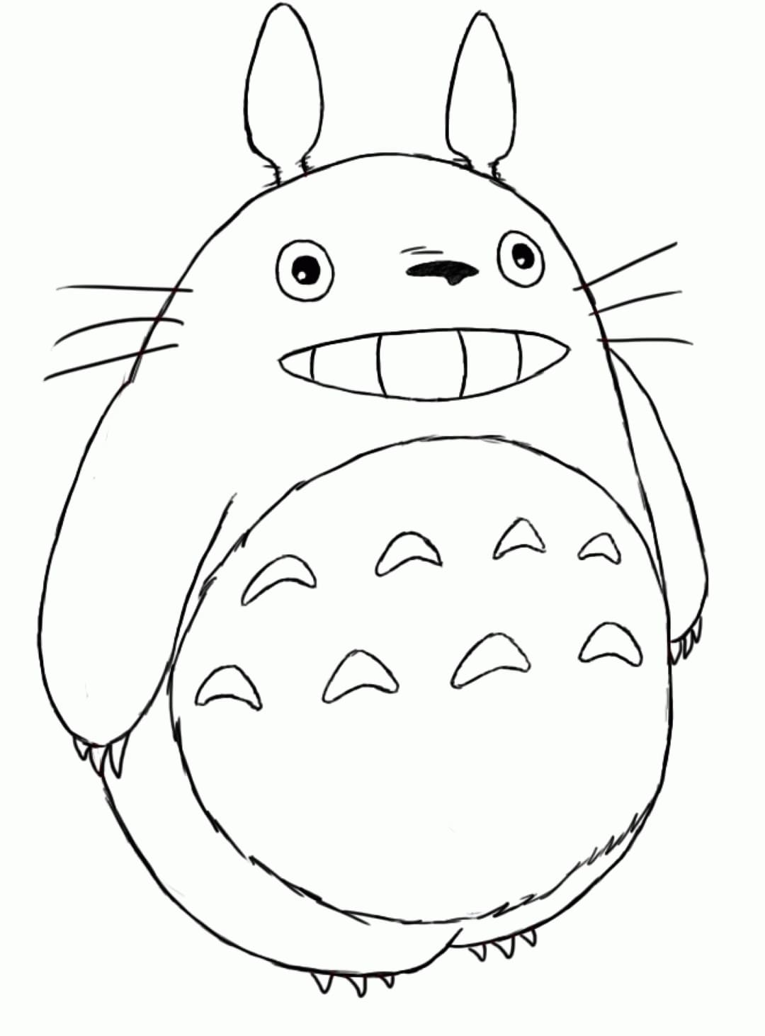 Totoro stående Tegninger til Farvelægning