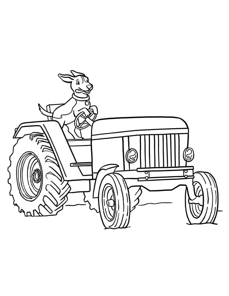 Traktor Billede HD Tegninger til Farvelægning
