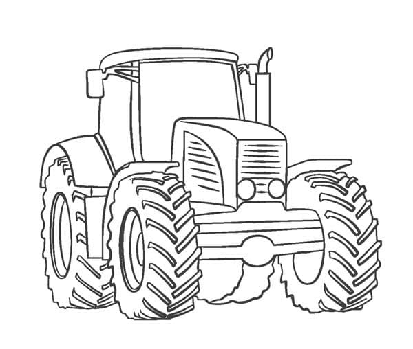 Traktor billede omrids Tegninger til Farvelægning