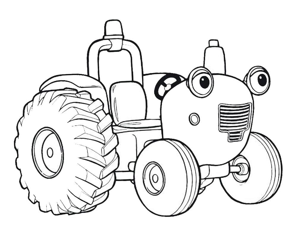 Traktor omrids Tegninger til Farvelægning
