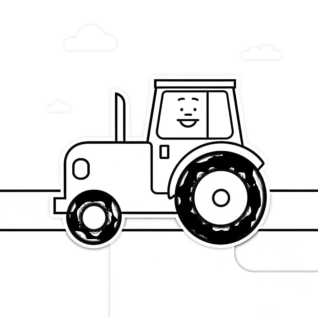 Traktor tegnefilm Tegninger til Farvelægning