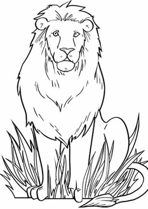 Udskriv løve billede Tegninger til Farvelægning