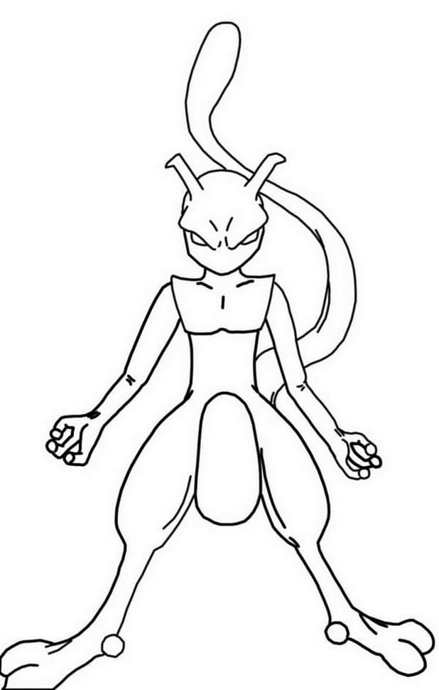 Mewtwo Tegninger til Farvelægning