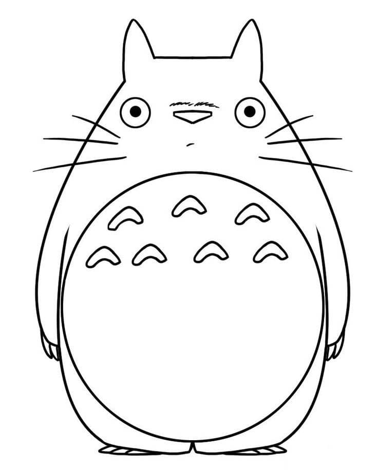Udskriv Totoro Tegninger til Farvelægning